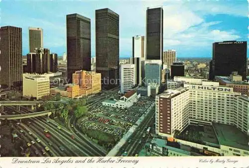 AK / Ansichtskarte LOS ANGELES California USA Downtown and the Harbor Freeway