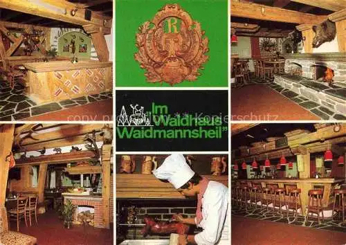AK / Ansichtskarte Rennsteig Hotel Restaurant Waldhaus Waidmannsheil Gastraeume Bar Grill