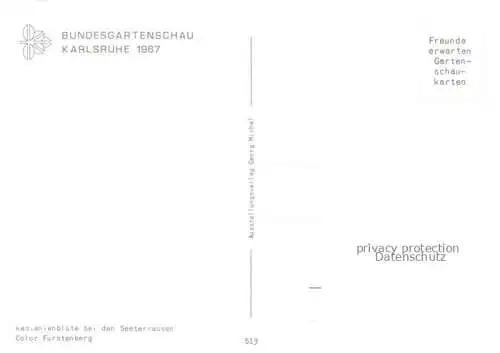 AK / Ansichtskarte BUGA Bundesgartenschau Karlsruhe Seeterrassen Kastanienbluete 