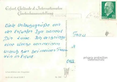 AK / Ansichtskarte IGA Gartenbauaustellung International Erfurt DDR Lilien bluehen 
