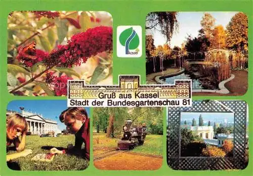 AK / Ansichtskarte BUGA Bundesgartenschau Kassel Lokomotive Schloss Blumen 