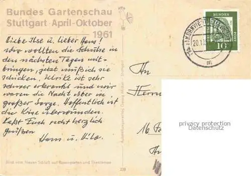 AK / Ansichtskarte BUGA Bundesgartenschau Stuttgart Rosen Schloss Theatersee 