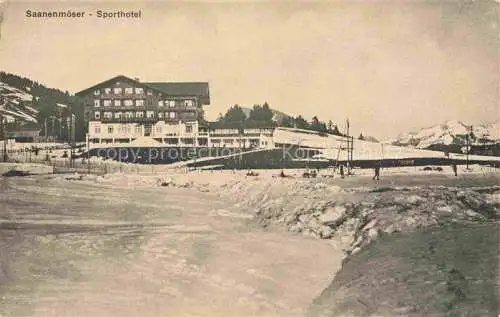 AK / Ansichtskarte Saanenmoeser BE Winterpanorama Sporthotel