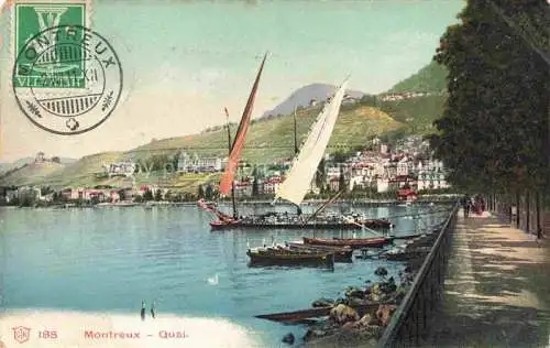 AK / Ansichtskarte MONTREUX  VD Quai Promenade Lac Léman