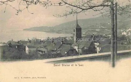 AK / Ansichtskarte Saint Blaise NE Vue générale et le lac