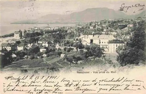 AK / Ansichtskarte Neuchatel NE Vue panoramique prise du Mail