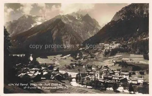 AK / Ansichtskarte Praz-de-Fort VS Vue générale Val Ferret et Pointe de Planereuse Alpes