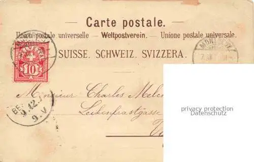 AK / Ansichtskarte MONTREUX  VD Vue générale Dent du Midi Les Avants Chemin de fer Territet Litho
