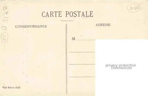 AK / Ansichtskarte REIMS 51 Guerre Européenne Rue du Marc Pensionnat St. Symphorien Truemmer 1. Weltkrieg