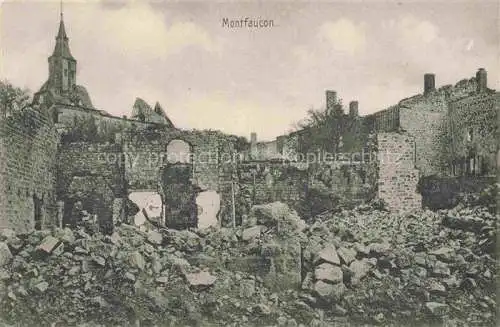 AK / Ansichtskarte Montfaucon  VERDUN 55-d Argonne Truemmer 1. Weltkrieg