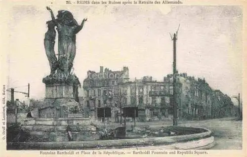 AK / Ansichtskarte REIMS 51 Grande Guerre Européenne Ruines après la Retraite des Allemands Truemmer 1. Weltkrieg
