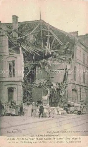 AK / Ansichtskarte REIMS 51 Grande Guerre Européen la ville bombardée Rue de Cernay Rue Crois St. Marc  Truemmer 1. Weltkrieg