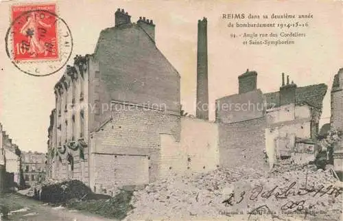 AK / Ansichtskarte REIMS 51 dans sa 2ieme année de bombardement Grande Guerre Truemmer 1. Weltkrieg