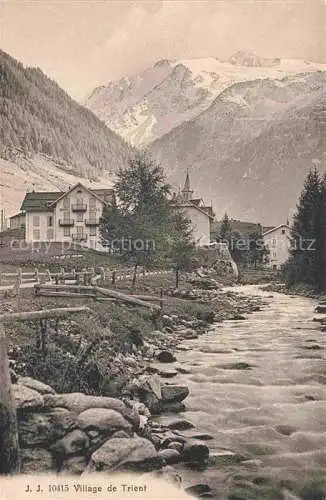 AK / Ansichtskarte Trient Martigny VS Partie am Bach Blick zum Dorf Alpen
