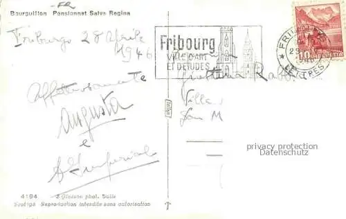 AK / Ansichtskarte Bourguillon FR Pensionnat Salve Regina