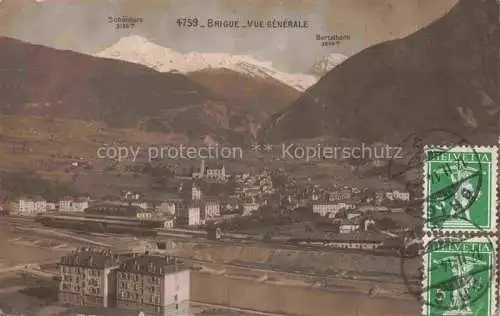 AK / Ansichtskarte BRIGUE Brig VS Panorama Blick gegen Schoenborn Bortelborn Alpen