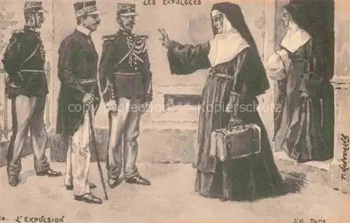 AK / Ansichtskarte Nonnen Nuns Nonnes Monjas Suore Christliches Christianity-- LK Paris Soldaten 