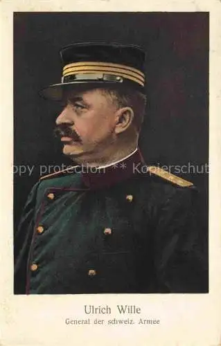 AK / Ansichtskarte Militaria Schweiz Ulrich Wille General der Armee