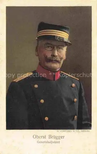 AK / Ansichtskarte Militaria Schweiz Oberst Bruegger Generaldjutant