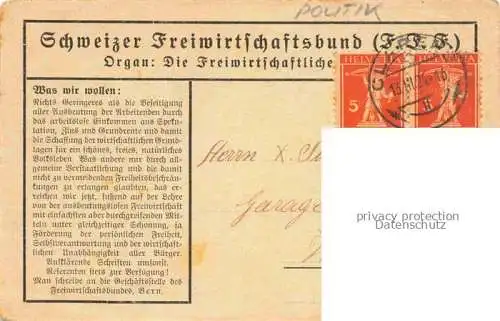 AK / Ansichtskarte Politik Schweizer Freiwirtschaftsbund 