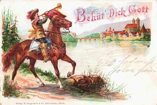 AK / Ansichtskarte Trompeter von Saeckingen Scheffel Behuet Dich Gott Pferd 