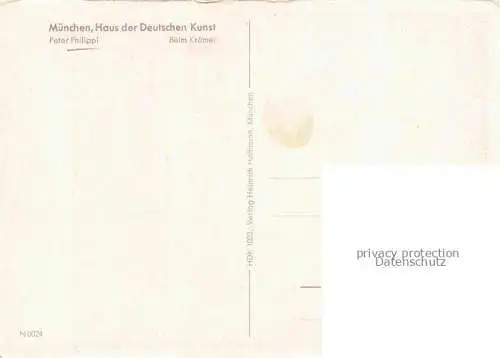AK / Ansichtskarte PHILIPPI Peter Kuenstlerkarte Haus der Deutsche Kunst Muenchen Beim Kraemer