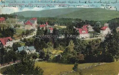 AK / Ansichtskarte Schreiberhau Szklarska Poreba Riesengebirge PL Villenpartie an der Bahnhofstrasse