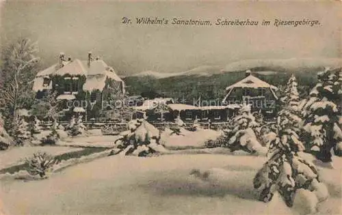 AK / Ansichtskarte Schreiberhau Szklarska Poreba Riesengebirge PL Dr Wilhelm's Sanatorium 