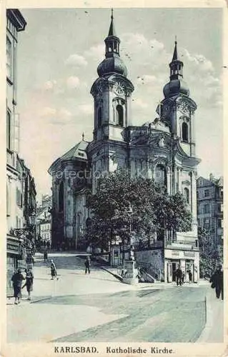 AK / Ansichtskarte Karlsbad Eger KARLOVY VARY CZ Kath Kirche