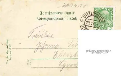 AK / Ansichtskarte Dittersbach Kamnitz Jetrichovice CZ Gasthof Kronprinz Rudolf