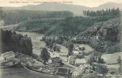 AK / Ansichtskarte Hinterdittersbach Sudetengau Zadni Jetrichovice CZ Panorama vom Kirnitzschtal