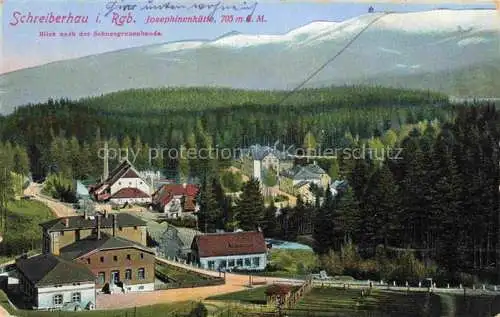 AK / Ansichtskarte Schreiberhau Szklarska Poreba Riesengebirge PL Josephinenhuette mit Schneebergbaude