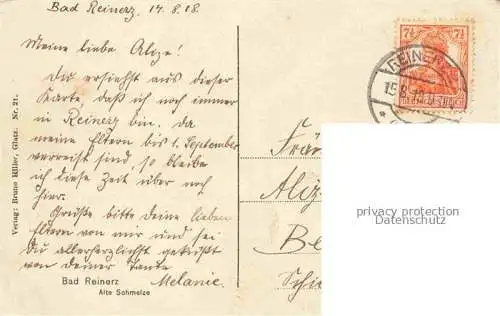 AK / Ansichtskarte Bad Reinerz Niederschlesien Duszniki-Zdroj PL Alte Schmelze Gondelteich