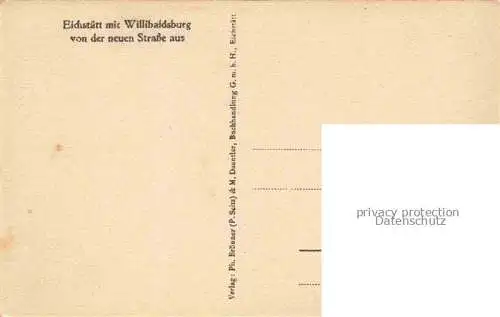 AK / Ansichtskarte Eichstaett Oberbayern mit Willibaldsburg Neue Strasse