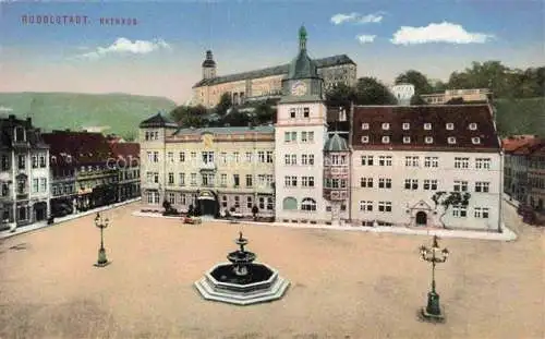 AK / Ansichtskarte Rudolstadt Thueringen Rathaus Markt