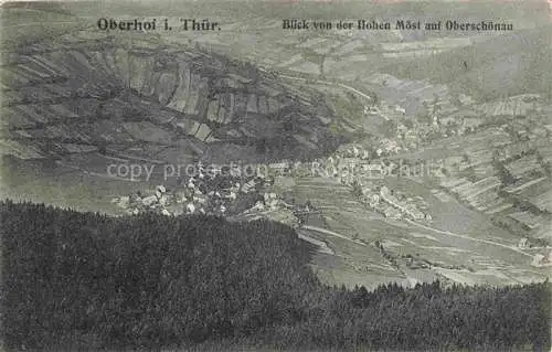 AK / Ansichtskarte Oberhof  Thueringen Blick von der Hohen Moest auf Oberschoenau