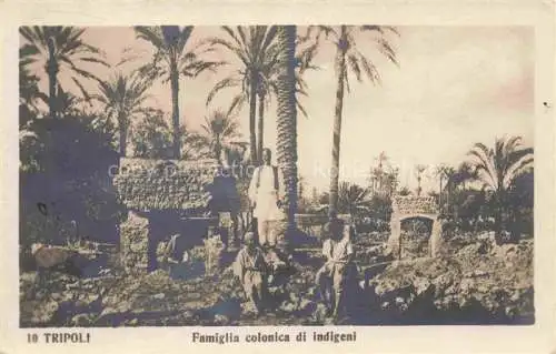 AK / Ansichtskarte TRIPOLI   Tripolis Libya Famiglia colonica di indigeni