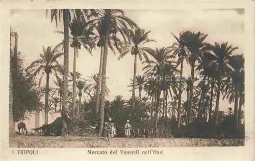 AK / Ansichtskarte TRIPOLI   Tripolis Libya Mercato del Venerdi nell'Oasi