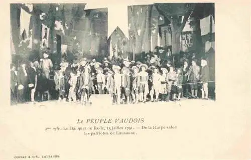AK / Ansichtskarte VEVEY VD Le Peuple Vaudois Théâtre 2ieme acte: Le Banquet de Rolle