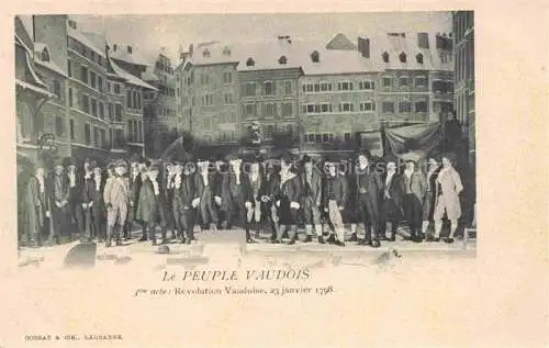 AK / Ansichtskarte VEVEY VD Le Peuple Vaudois Théâtre 3ieme acte: Révolution Vaudoise 1798