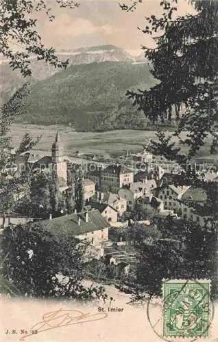 AK / Ansichtskarte St Imier Courtelary BE Vue générale et les Alpes