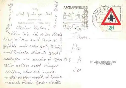 AK / Ansichtskarte ASCHAFFENBURG Main Bayern Hotel Aschaffenburger Hof