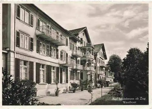 AK / Ansichtskarte ZUG  Zugersee ZG Kurhaus Bad Schoenbrunn Westfront