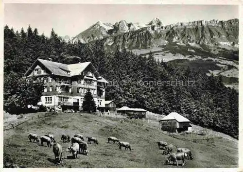 AK / Ansichtskarte Buchs  Buchs-Werdenberg SG Hotel Kurhaus Buchserberg Viehweide Alpen