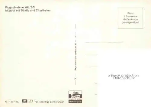 AK / Ansichtskarte Wil  SG Altstadt mit Saentis und Churfirsten