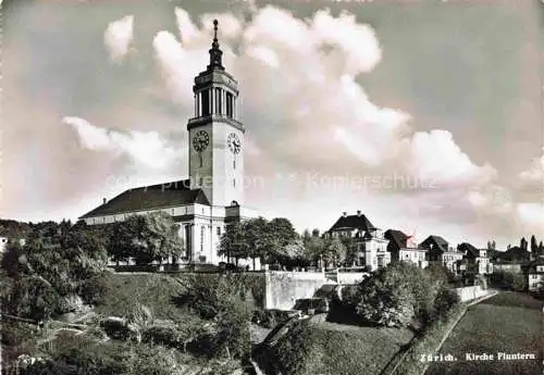AK / Ansichtskarte Fluntern Zuerich ZH Ansicht mit Kirche