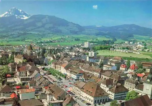 AK / Ansichtskarte BULLE FR Stadtpanorama Alpenblick