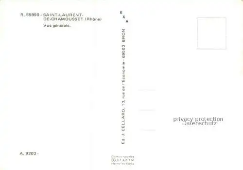 AK / Ansichtskarte Saint-Laurent-de-Chamousset Vue générale aérienne