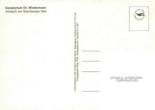 AK / Ansichtskarte Ambach Starnbergersee Sanatorium Dr Wiedemann
