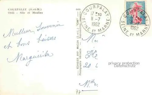 AK / Ansichtskarte Courpalay PROVINS 77 Seine-et-Marne Silo et Moulins